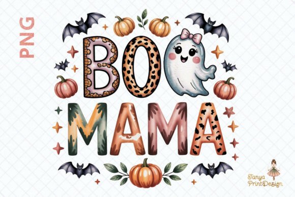 BOO MAMA Halloween Clipart: Spooky Fun Designs