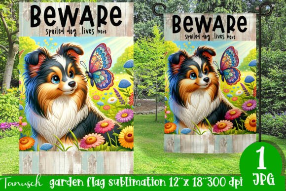 Bringing Your Garden to Life with a Cute Floral Dog Garden Flag Sublimation Design