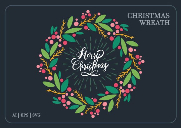 Christmas Floral Wreath & Holiday Design Set