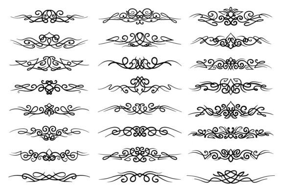 Elevate Designs with Calligraphic Ornamental Boarders