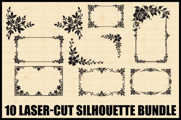 Elevate Your Craft Projects with the Laser Cut Floral Frame Bundle Set