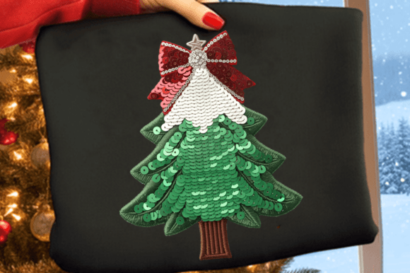 Elevate Your Holiday Designs with Sequin Tree PNGs