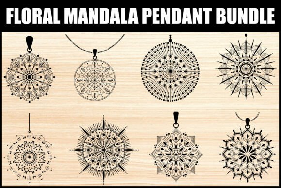 Elevate Your Jewelry Designs with the Floral Mandala Pendant SVG Bundle