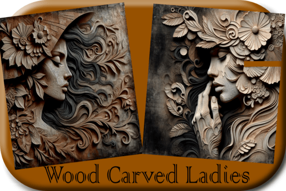Elevating Design with Wood Carved Ladies Portraits in Relief