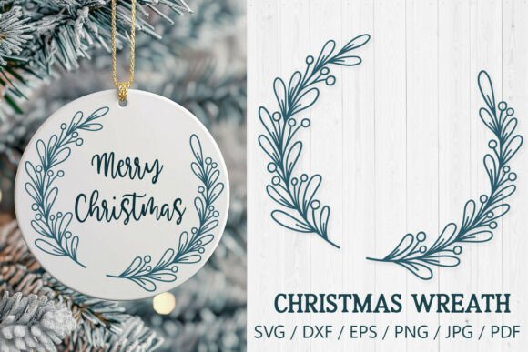 Elevating Holiday Branding and Craftsmanship with the Christmas Mistletoe Wreath SVG Cut File