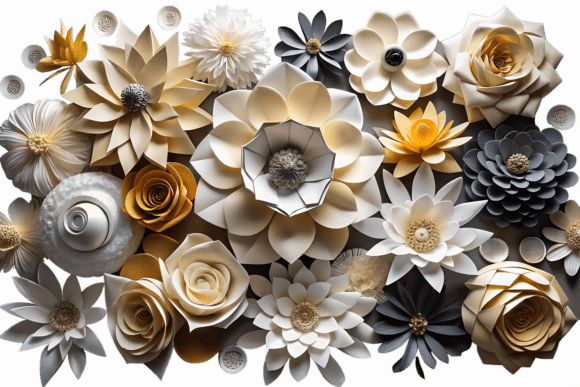 Elevating Visual Narratives: The Strategic Role of the Elegant Paper Flowers Assortment PNG in Modern Design