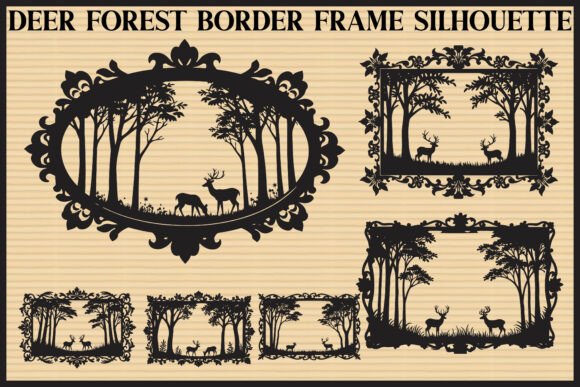 Evaluating the Deer Forest Border Frame Set for Rustic Design Projects