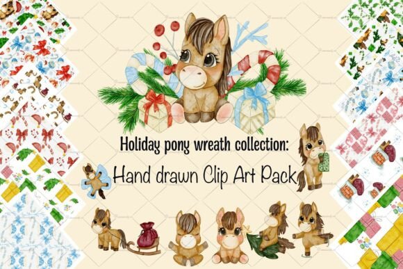 Evaluating the Holiday Pony Clipart Pattern Bundle for Seasonal Design Projects