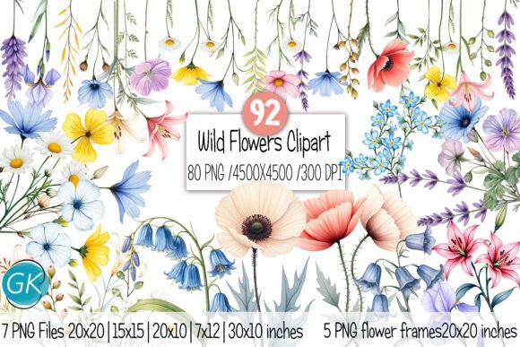Evaluating Wild Flowers and Spring Flowers PNG Clipart for Creative Projects