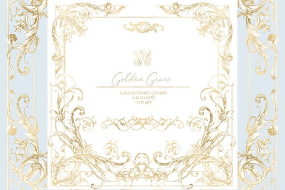 Gold Ornate Victorian Frame Clipart Guide