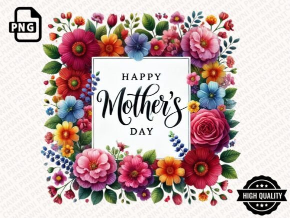 Mother's Day Floral Clipart PNG for Creators