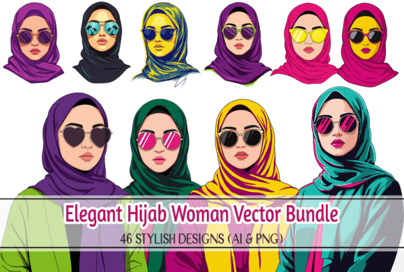 Redefining Modest Fashion Visuals: The Strategic Value of the Elegant Hijab Woman Vector Bundle