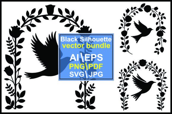 Silhouette Birds and Floral Branches: A Design Essential