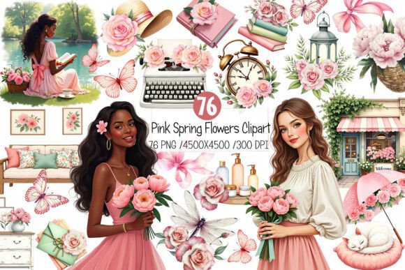Strategic Design Decisions: Leveraging Pink Spring Flowers Clipart for Brand Growth