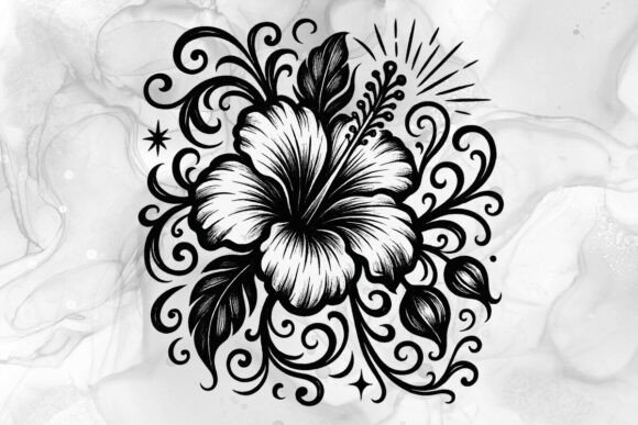 Timeless Hibiscus Tattoo Design for Creators