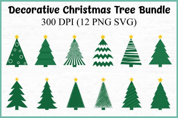Unlock Holiday Creativity with a Christmas Tree Illustration SVG Bundle