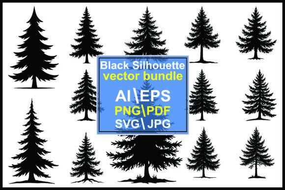 Unlocking Creative Potential with a Comprehensive Pine Trees Silhouette Clipart Bundle