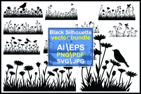 Unlocking Creative Potential with the Silhouette Birds Flowers Vector Bundle