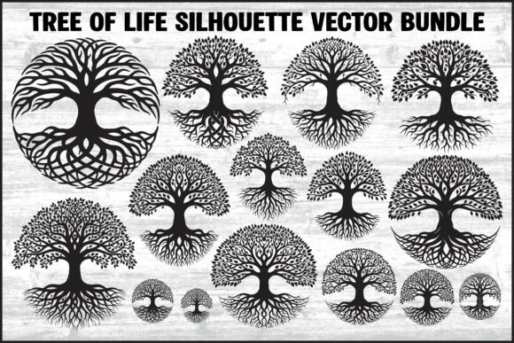 Unlocking Creative Potential with the Tree of Life Silhouette Vector Bundle