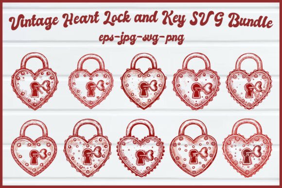 Unlocking Romance: A Guide to the Vintage Heart Lock and Key SVG Bundle